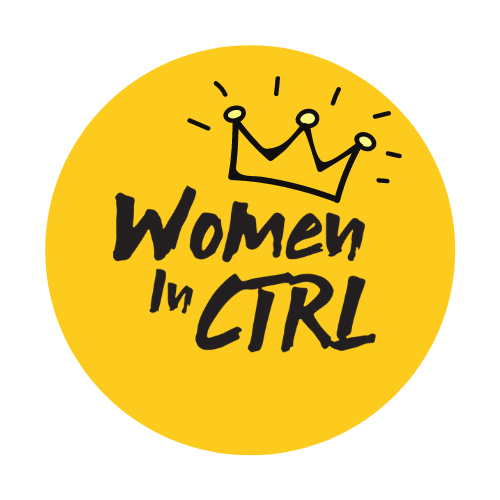 Women in CTRL text with a crown