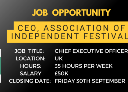 AIF Chief Executive Office, Music Industry Jobs